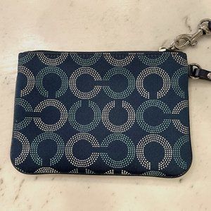 Coach Blue Wristlet